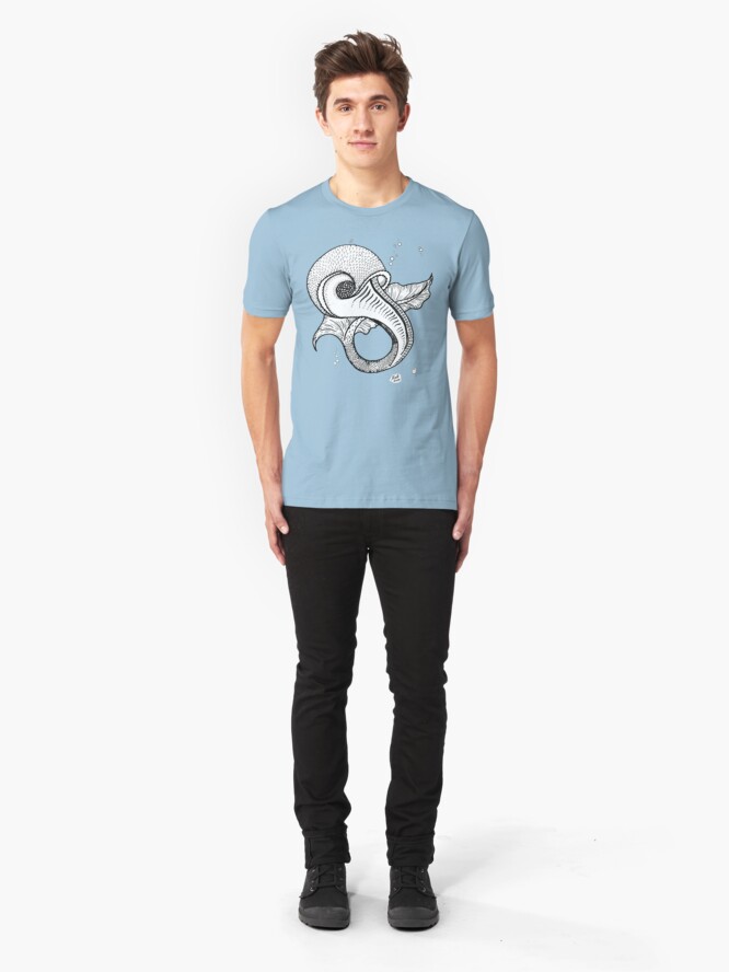 Alternate view of Odd Fish (Tee) Slim Fit T-Shirt