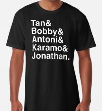 Queer Eye Tan Bobby Antoni Karamo & Jonathan (White on Black) Long T-Shirt