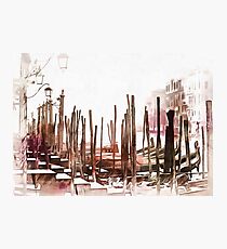 Misty Morning in Venice Painterly Effect Photographic Print