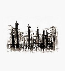 Rialto Bridge Venice Black and White Photographic Print
