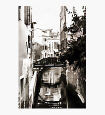 Venetian Reflections Black and White Photographic Print