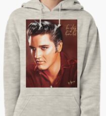 Elvis Presley Illustration The all time greatest hits. Pullover Hoodie