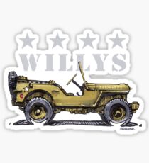 4 Star Willys - WW2 Sticker