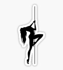 Hot Stripper Girl In Pole Dancing Sticker
