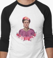 Frida and flowers Men's Baseball ¾ T-Shirt