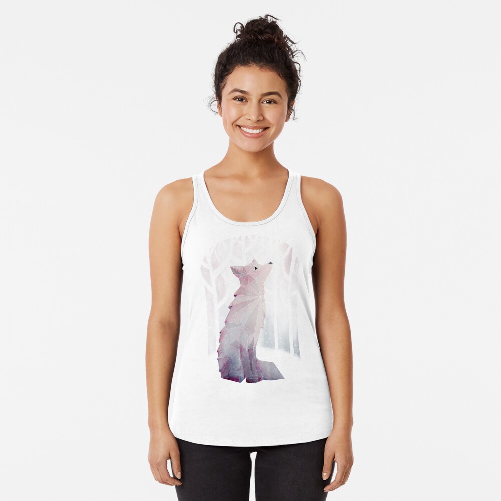 Fox in the Snow Racerback Tank Top