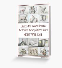 Night Will Fall Greeting Card