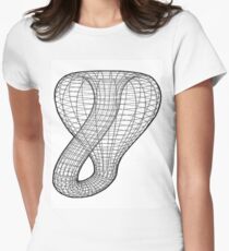 A two-dimensional representation of the Klein bottle immersed in three-dimensional space, #TwoDimensional, #representation, #KleinBottle, #immersed, #ThreeDimensional, #space Women's Fitted T-Shirt