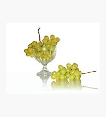 Cup of white grape Photographic Print