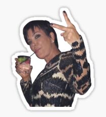 Pegatina Signo de la paz de Kris Jenner con una bebida