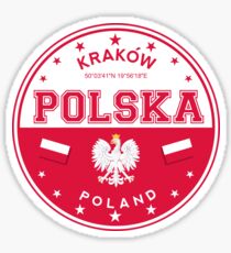 Poland, Krakow, Polska, Polish city, Poland sticker, circle Sticker