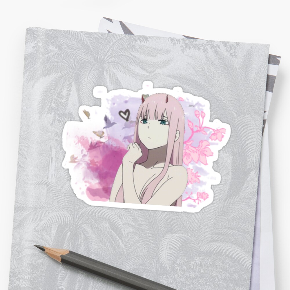 zero two sticker by taitaniaz redbubble