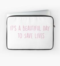 Es ist ein schöner Tag, um Leben zu retten - PINK Laptoptasche