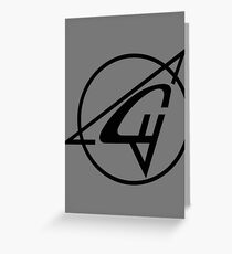 Sukhoi Aircraft Logo (Black) Greeting Card