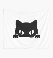 Gato Asomando Wall Tapestry