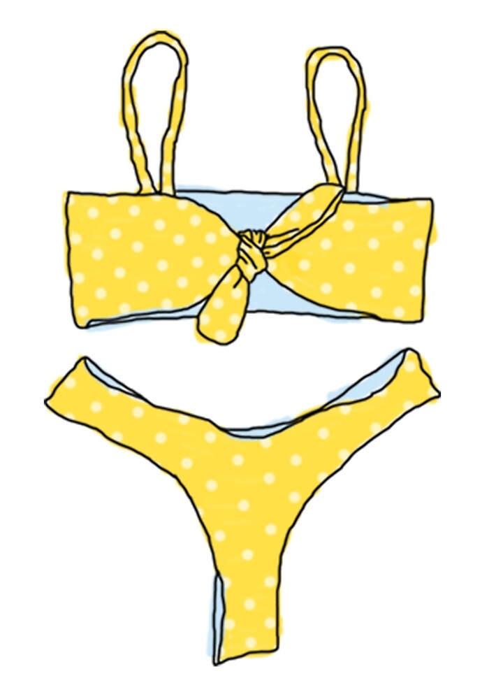 yellow polka dot bikini baby