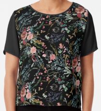 Mitternacht Blumen Chiffontop