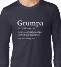 Grumpa Definition Funny Väter Tag Geschenk beste Opa Cool Langarmshirt