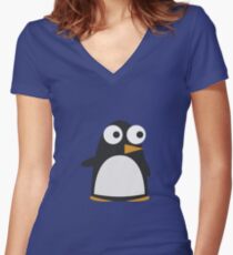 Penguin Women's Fitted V-Neck T-Shirt