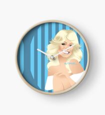 Farrah Blue Line Circle Clock