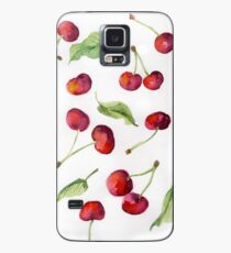 Aquarell Kirsche. Raster-Darstellung. Hülle & Klebefolie für Samsung Galaxy