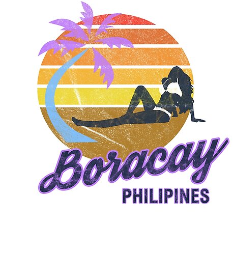 Boracay Island Philippines Se Asia Retro Classic Beach Surf T Shirt