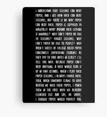 Rock Paper And Scissors Metal Print