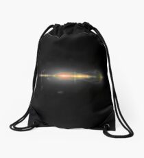 lens flare effect with light streak Drawstring Bag