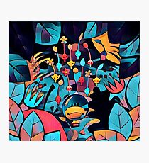Pikmin Neon Jungle Photographic Print