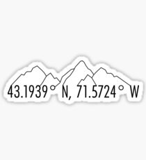New Hamshire Coordinates Sticker