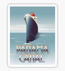 Panama Canal Cruise liner travel poster Sticker
