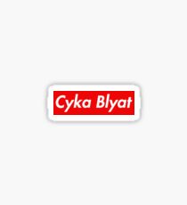 Cyka Blyat Supreme Sticker Sticker