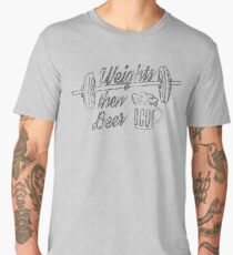 funny gym t-shirt, distressed style, weightlifter hobby Men's Premium T-Shirt