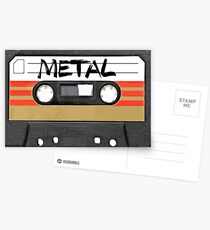 Heavy metal Music band logo Postcards