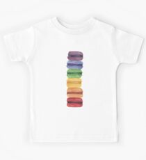 Regenbogen Macaron Kinder T-Shirt