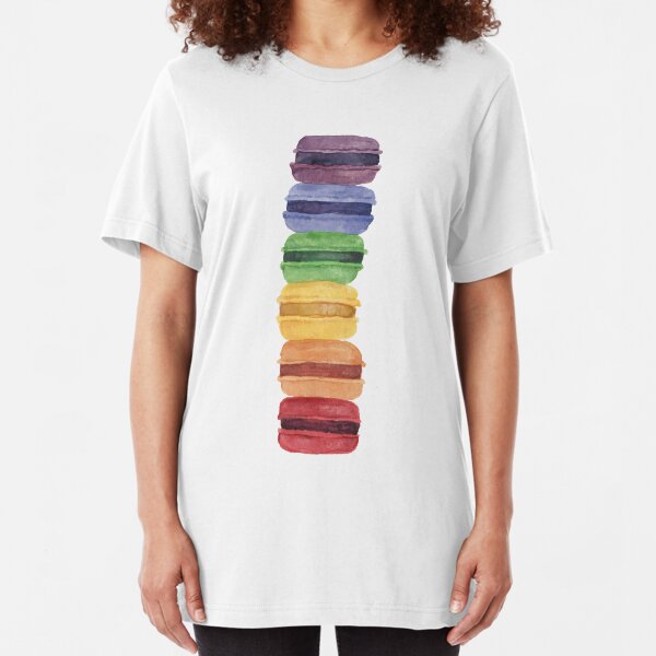 Rainbow Macaron Slim Fit T-Shirt