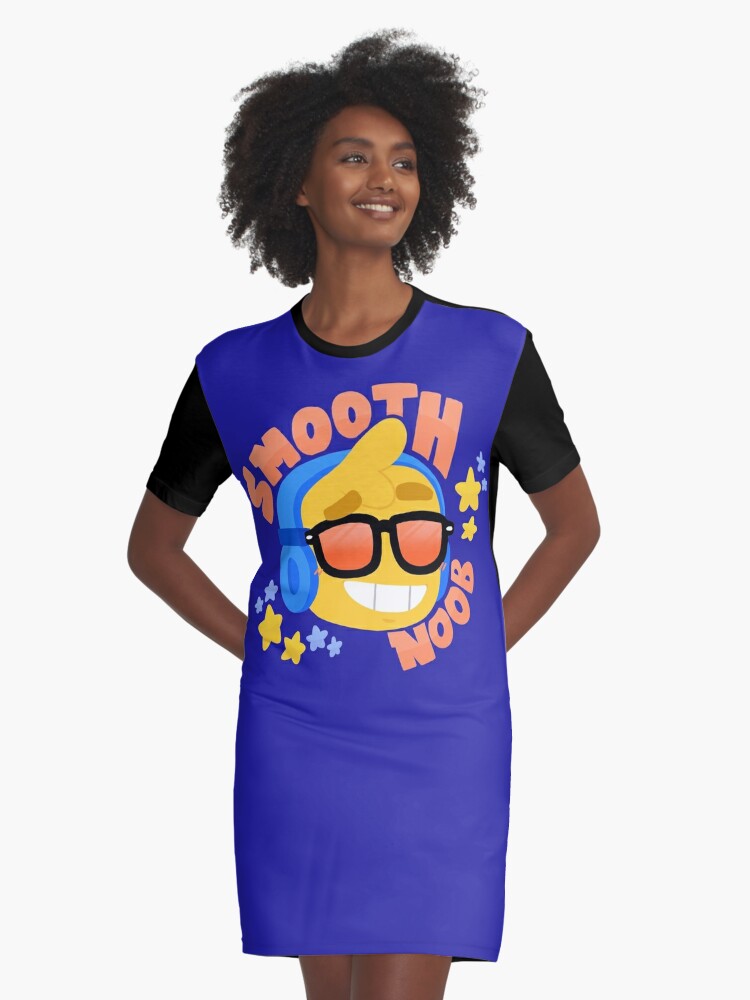 Hand Drawn Smooth Noob Roblox Inspired Character With Headphones Graphic T Shirt Dress By Smoothnoob - 