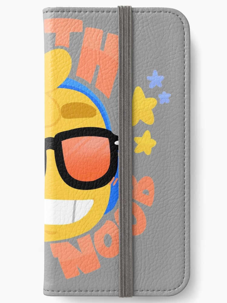 Hand Drawn Smooth Noob Roblox Inspired Character With Headphones Iphone Wallet By Smoothnoob - roblox grey noob