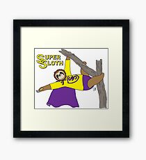 Sloth Super Sloth Superhero Framed Print