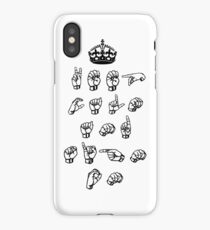 Keep calm and sign on - American sign language iPhone Case