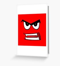 Angry Face Greeting Card