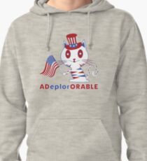 Adorable Deplorable Patriotic Kitten Pullover Hoodie