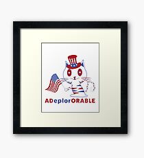 Adorable Deplorable Patriotic Kitten Framed Print