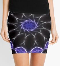 Blue Purple Black kaleidoscope Art 2 Mini Skirt