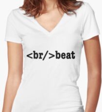 breakbeat HTML Women's Fitted V-Neck T-Shirt