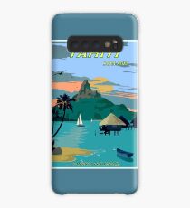 TAHITI : Vintage Travel to Bora Bora Advertising Print Case/Skin for Samsung Galaxy