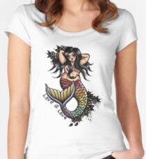 Gay pride and body positive mermaid Women's Fitted Scoop T-Shirt
