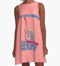 Cowgirl Country Music Horse Cowboy Fan A-Line Dress