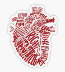 Handgeschriebenes Herz Transparenter Sticker