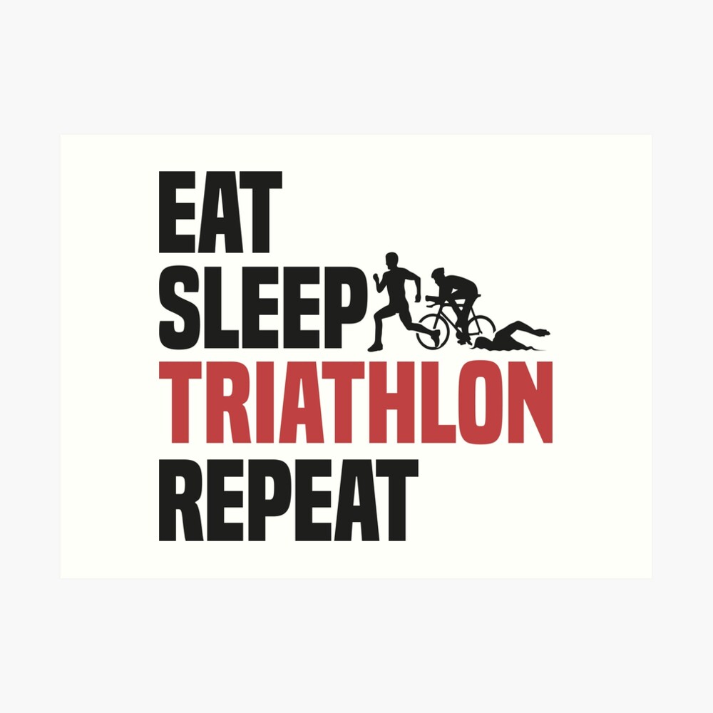 "Eat Sleep Triathlon Repeat TShirt Cooles lustiges nerdy Comic